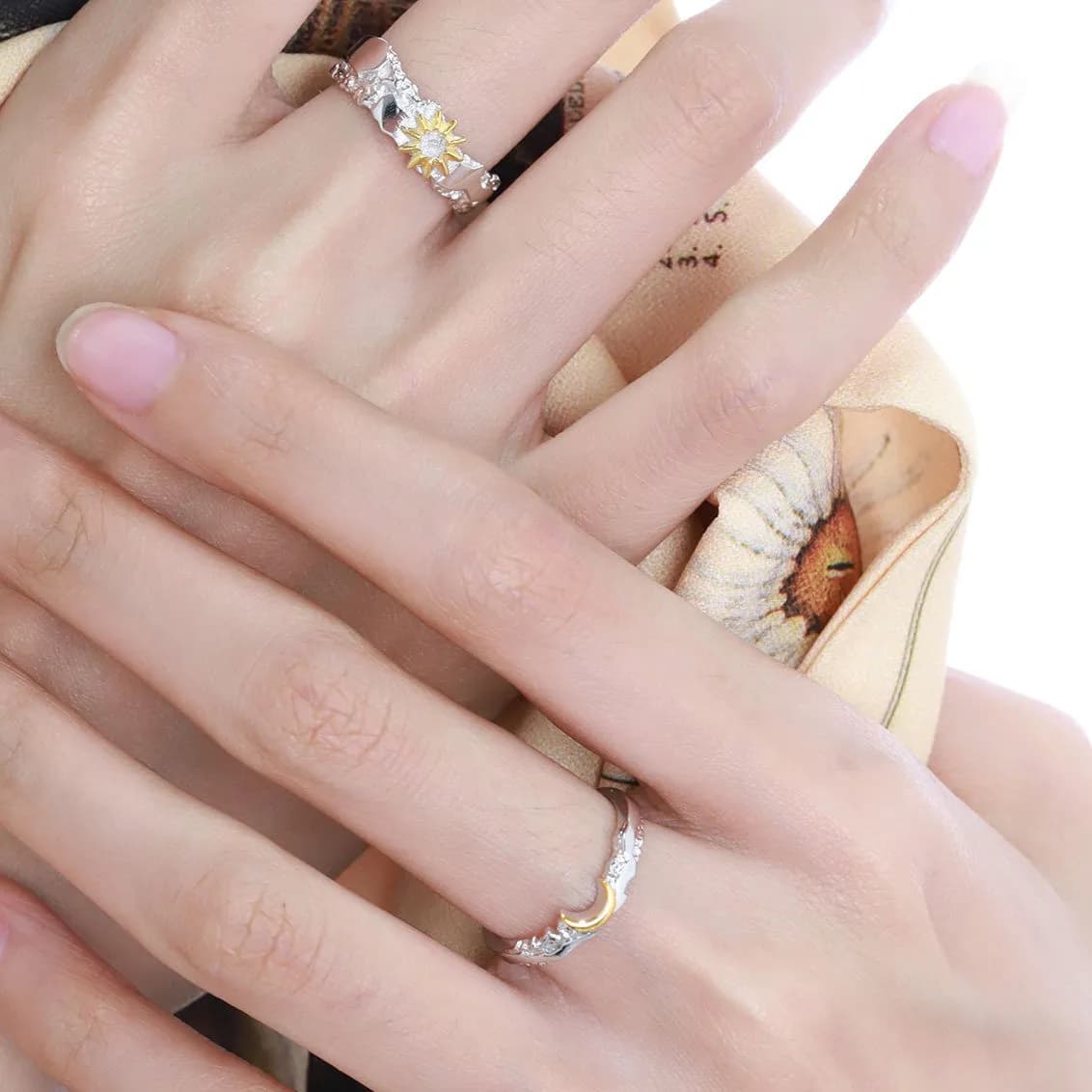 ANILLO DE PAREJA SOL Y LUNA 2