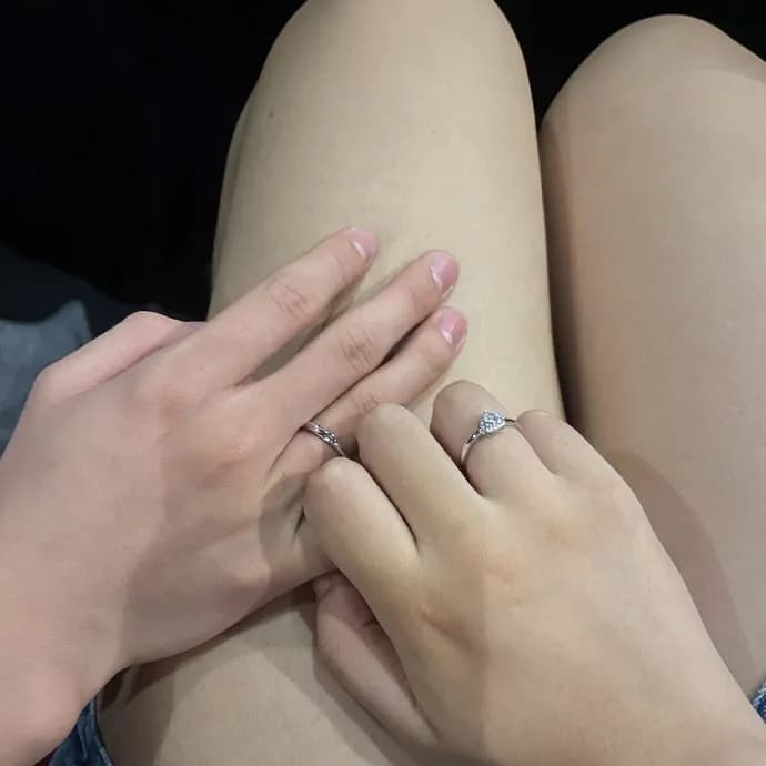 CORAZONES UNIDOS: ANILLOS DE PAREJA EN PLATA S925, UN REGALO PARA NOVIAS ESPECIALES 6