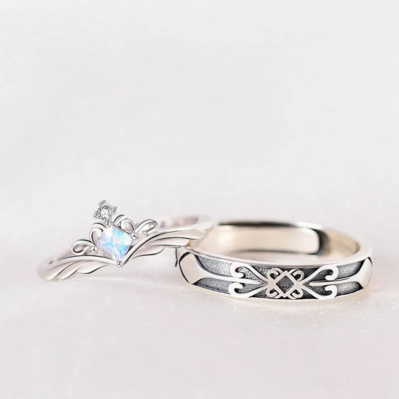 Set de Anillos de Promesa "Vínculo Real"