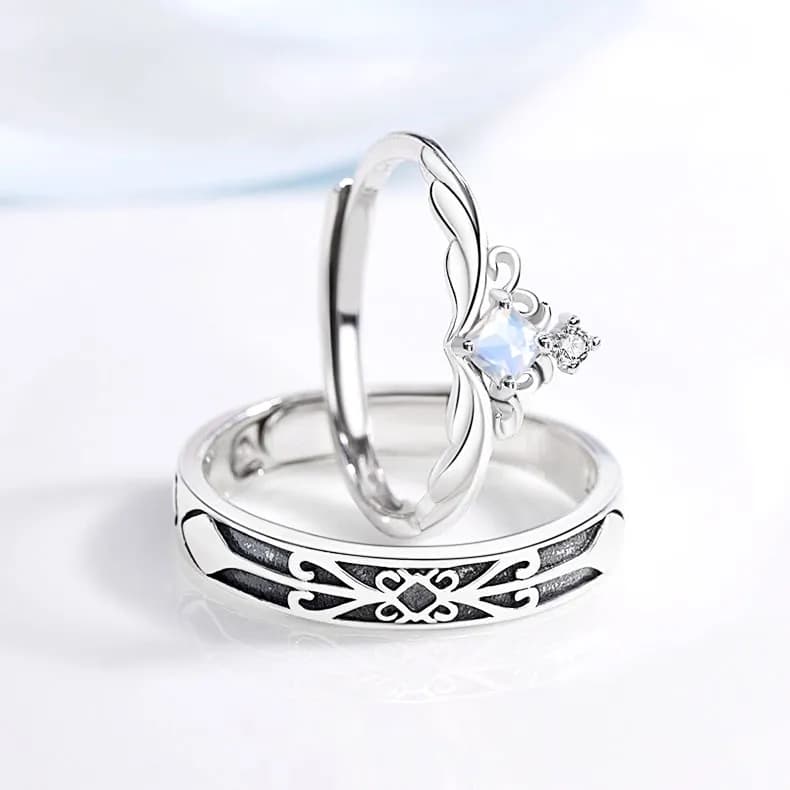 Set de Anillos de Promesa "Vínculo Real" 2