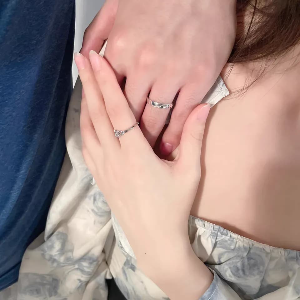 Set de Anillos de Promesa "Vínculo Real" 3