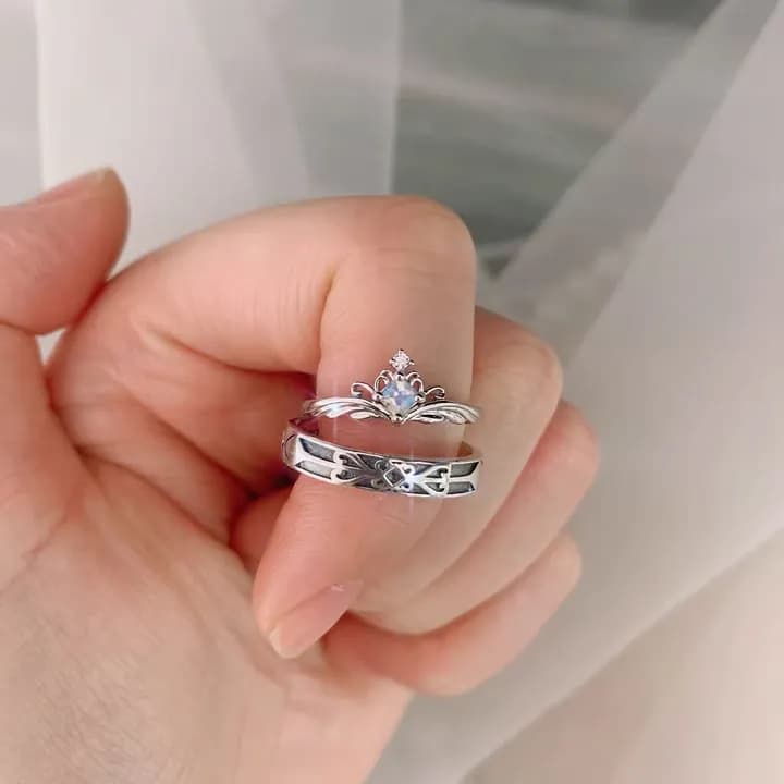 Set de Anillos de Promesa "Vínculo Real" 5