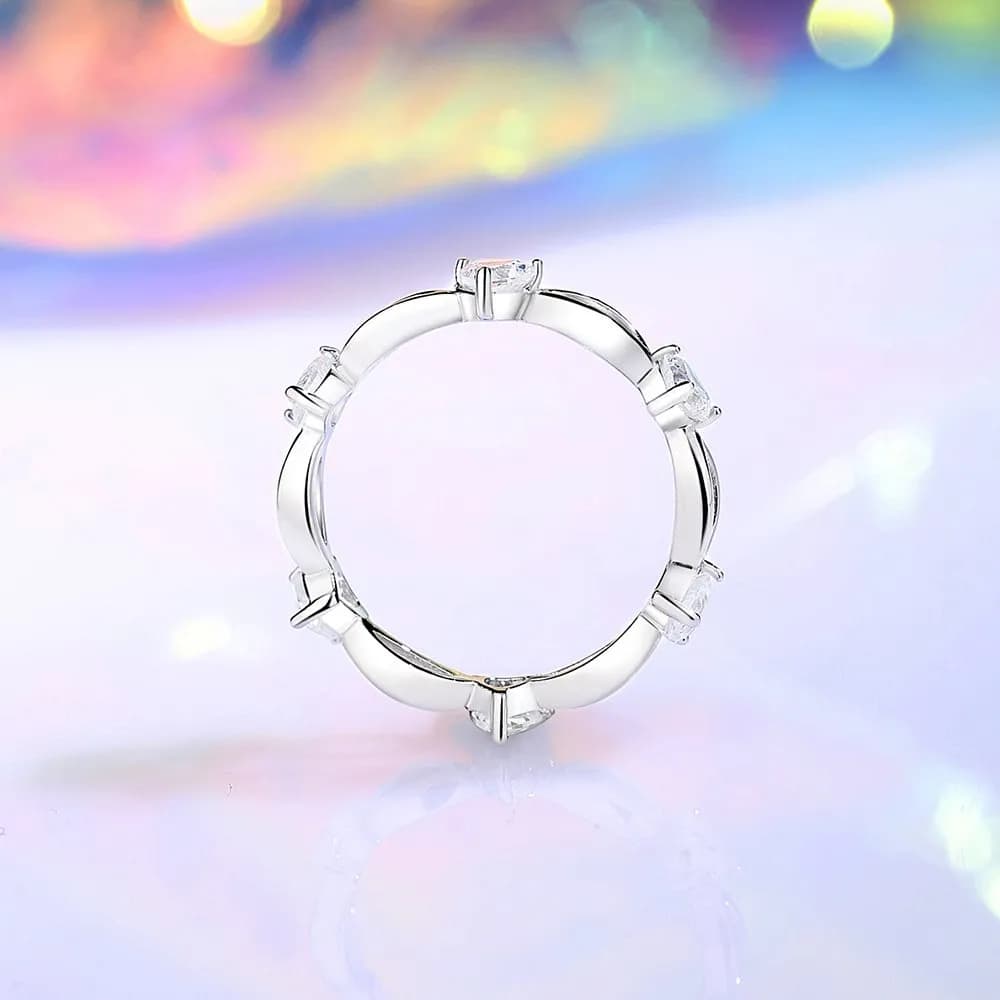 Susurros del Corazón Anillo de plata de ley s925 para mujer, lujo ligero 3
