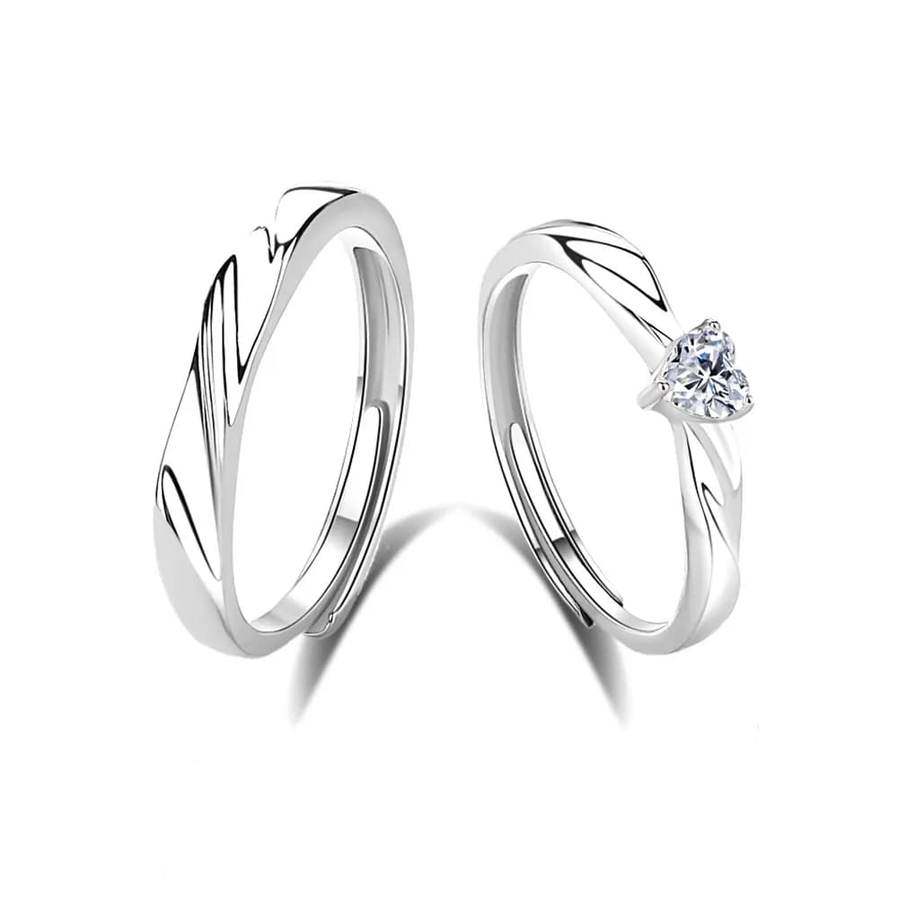 Latido del corazón, anillo de plata de ley S925, anillo liso de lujo ligero de gama alta