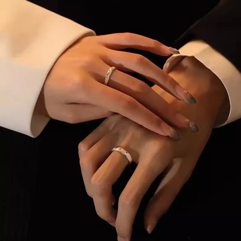 Anillos de Pareja con Sol y Luna en Plata 925 – Diseño Exclusivo 2