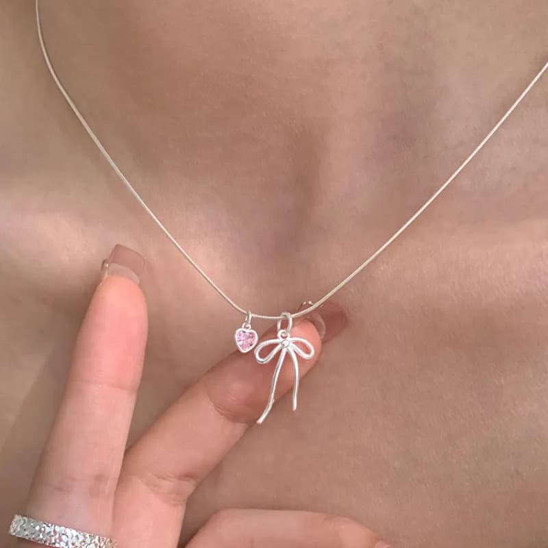 Collar de Estilo Coquete y Dulce en Plata 925 – Elegancia Sutil 3