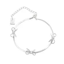 Pulsera Coquette en Plata 925 – Un Encanto de Lazo y Dulzura 2