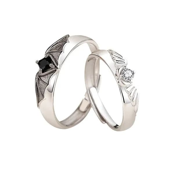 Anillos de Pareja "Ángel & Demonio" en Plata 925 – Amor con Personalidad 2