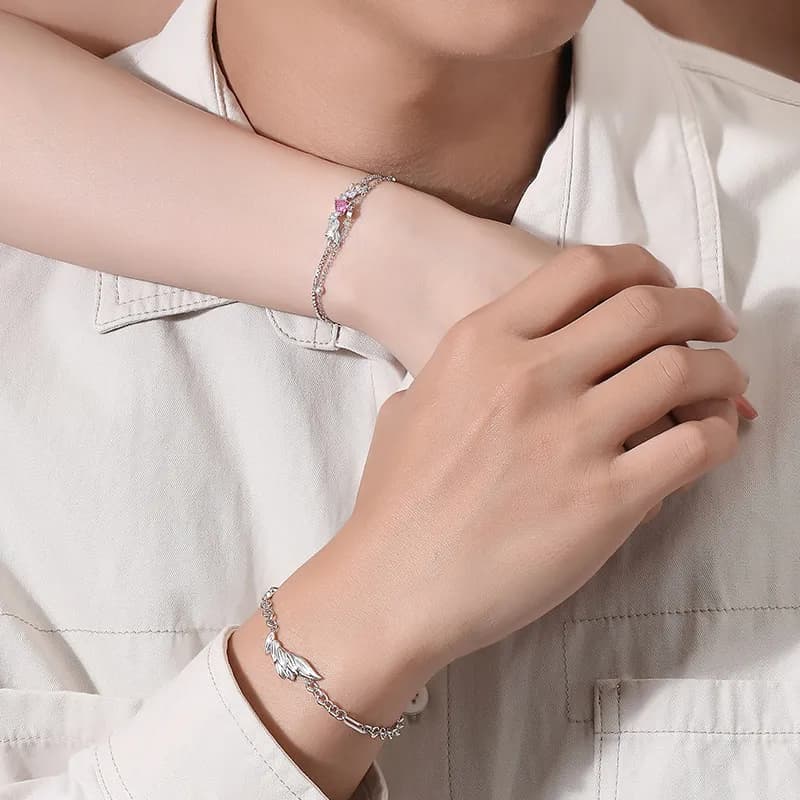 Pulseras Alas de Amor Plata 925 5