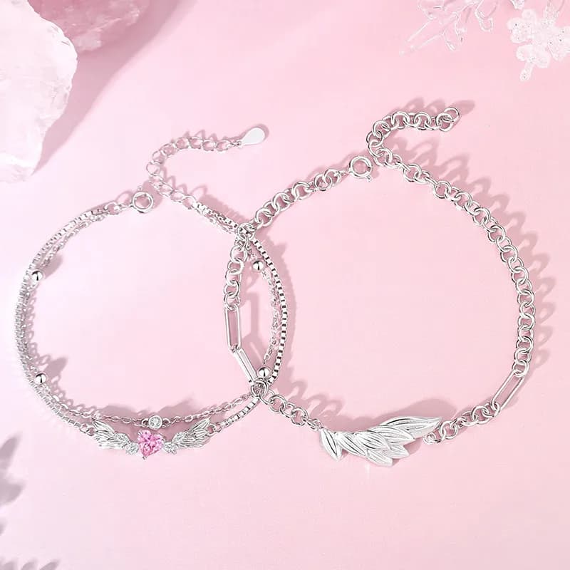 Pulseras Alas de Amor Plata 925 6