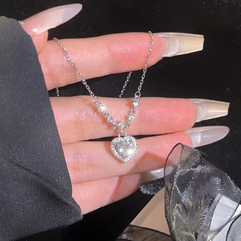 Collar Corazón Brillante 2