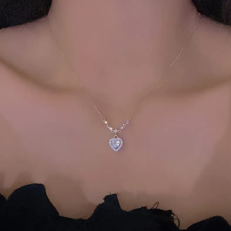 Collar Corazón Brillante 4