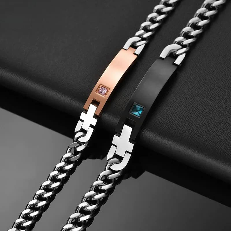 Pack Pulseras Duo Cross & Crystal