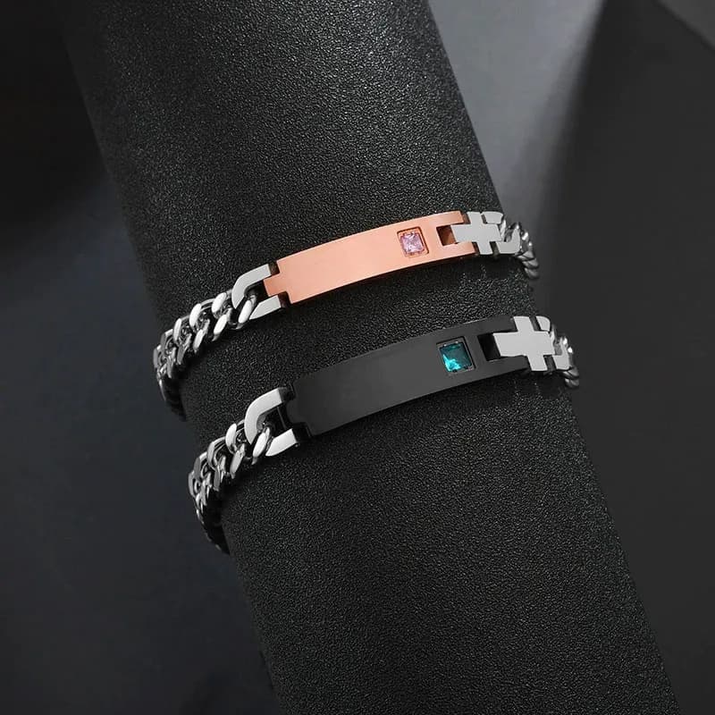 Pack Pulseras Duo Cross & Crystal 2