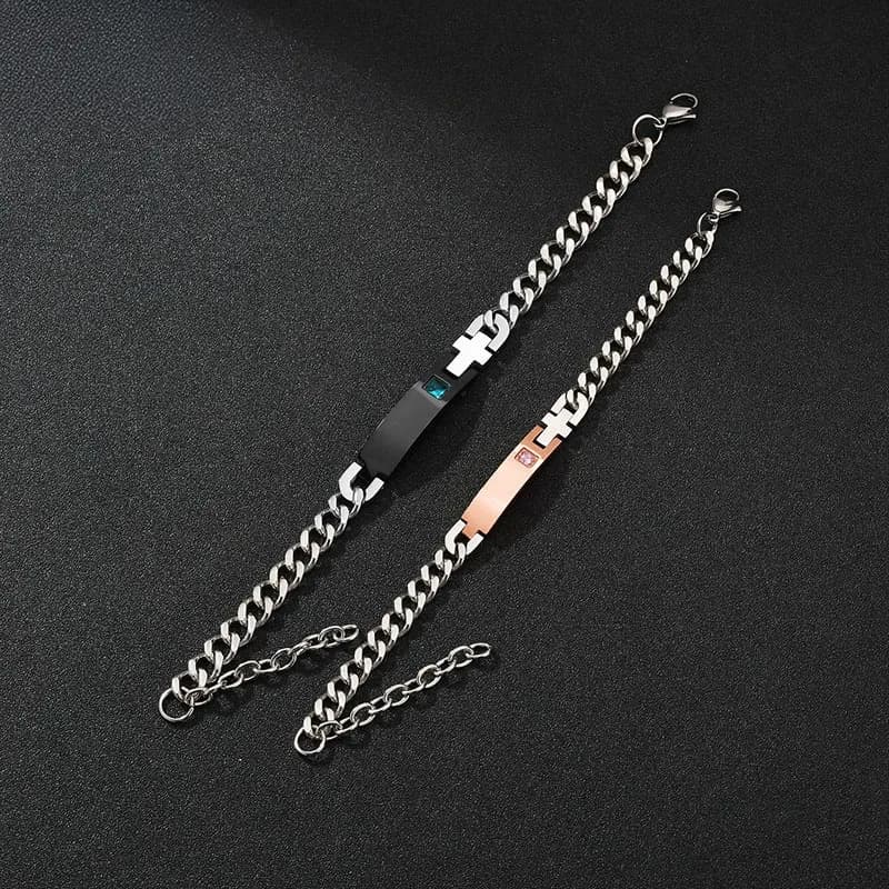 Pack Pulseras Duo Cross & Crystal 3