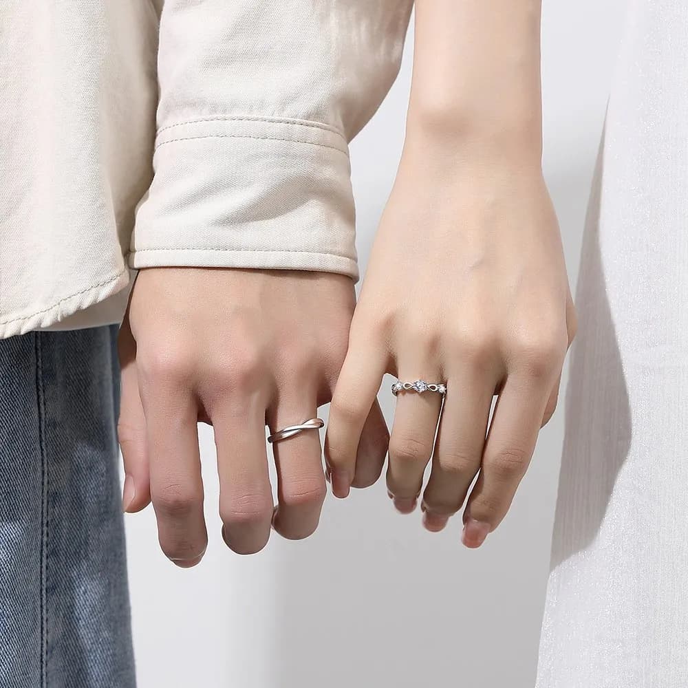 Amor imperial :Anillo de plata de ley S925 4